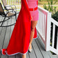 Women's Candy Cane Chic Romper & Cape Set  Adults