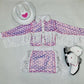 Girls Sparkly Sequin Western Jacket & Skirt Set|CowgirlOutfit Pink or Red Heart Pattern|Toddler to Junior Sizes|Hat+Boots Sold Separately
