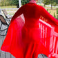Women's Candy Cane Chic Romper & Cape Set  Adults