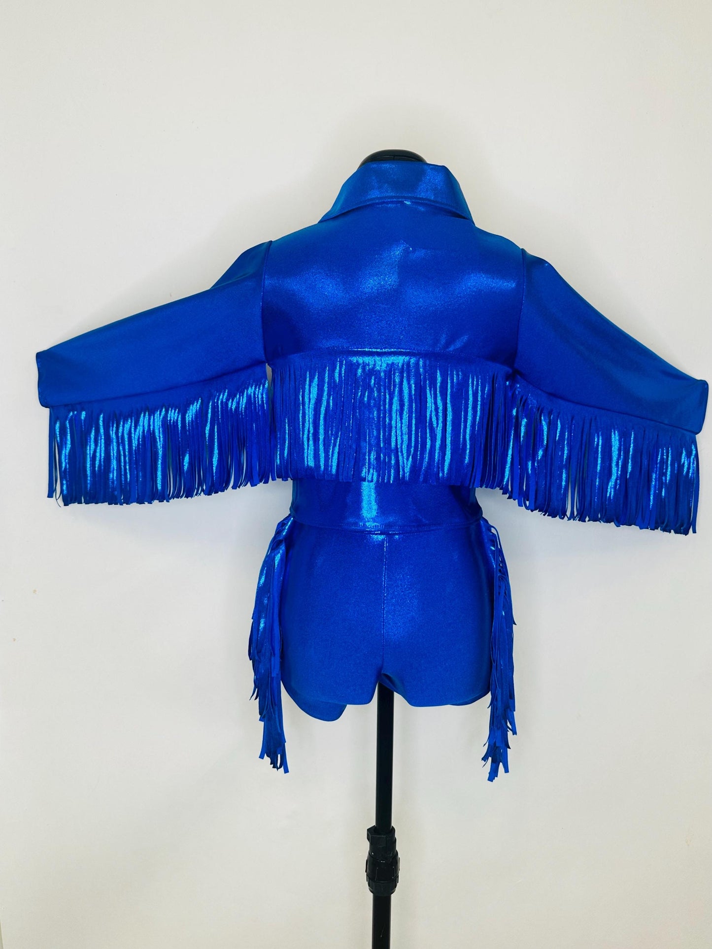 8Cowgirl Couture Fringe Set(InfantJuniors)Matte or Metallic Lycra Mystique|60+ Colors|Boots & Hat Sold Separately. Handmade Wholesome Goods