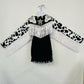 Western Glam Pageant Outfit: 'Let There Be Cowgirls' with Shimmering Black Mystique, Cow Print Accents & Tulle SkirtBy Wholesome Goods Co
