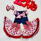 Sweetheart Double Bell Bottoms with Optional Matching Bow & Bandana Belt  Perfect for Valentines Day