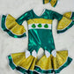 Leprechaun Glam St. Patricks Day Jumpsuit  Perfect for Pageants & Special Events Sizes 0-20, Optional Hair Clip/Headband Saint Patrick's