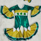 Leprechaun Glam St. Patricks Day Jumpsuit  Perfect for Pageants & Special Events Sizes 0-20, Optional Hair Clip/Headband Saint Patrick's