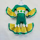 Leprechaun Glam St. Patricks Day Jumpsuit  Perfect for Pageants & Special Events Sizes 0-20, Optional Hair Clip/Headband Saint Patrick's