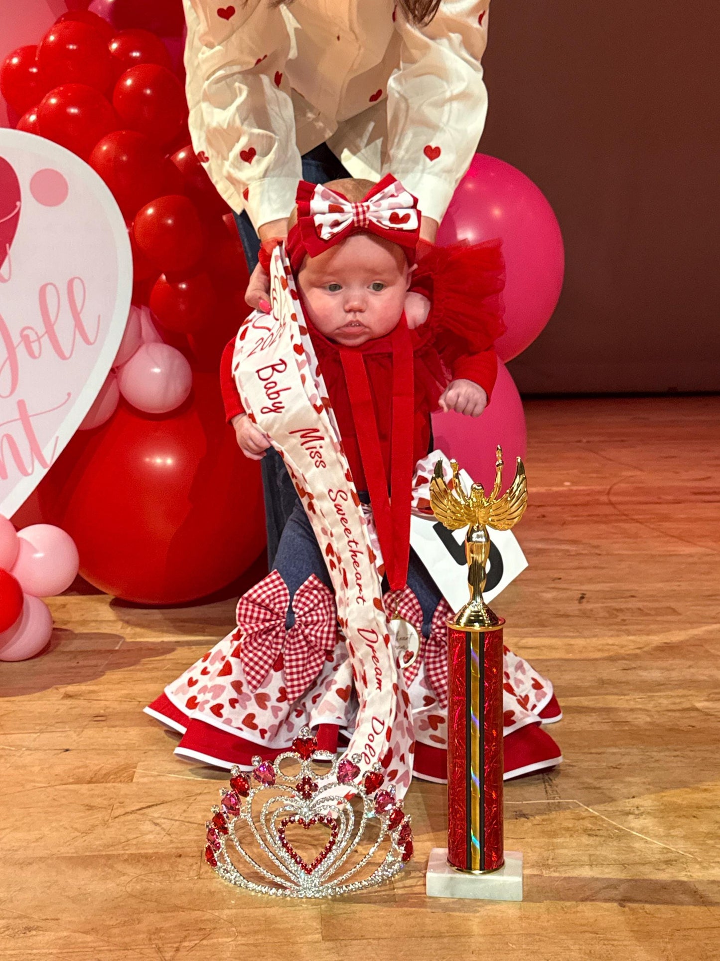 Sweetheart Double Bell Bottoms with Optional Matching Bow & Bandana Belt  Perfect for Valentines Day