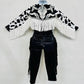 Western Glam Pageant Outfit: 'Let There Be Cowgirls' with Shimmering Black Mystique, Cow Print Accents & Tulle SkirtBy Wholesome Goods Co