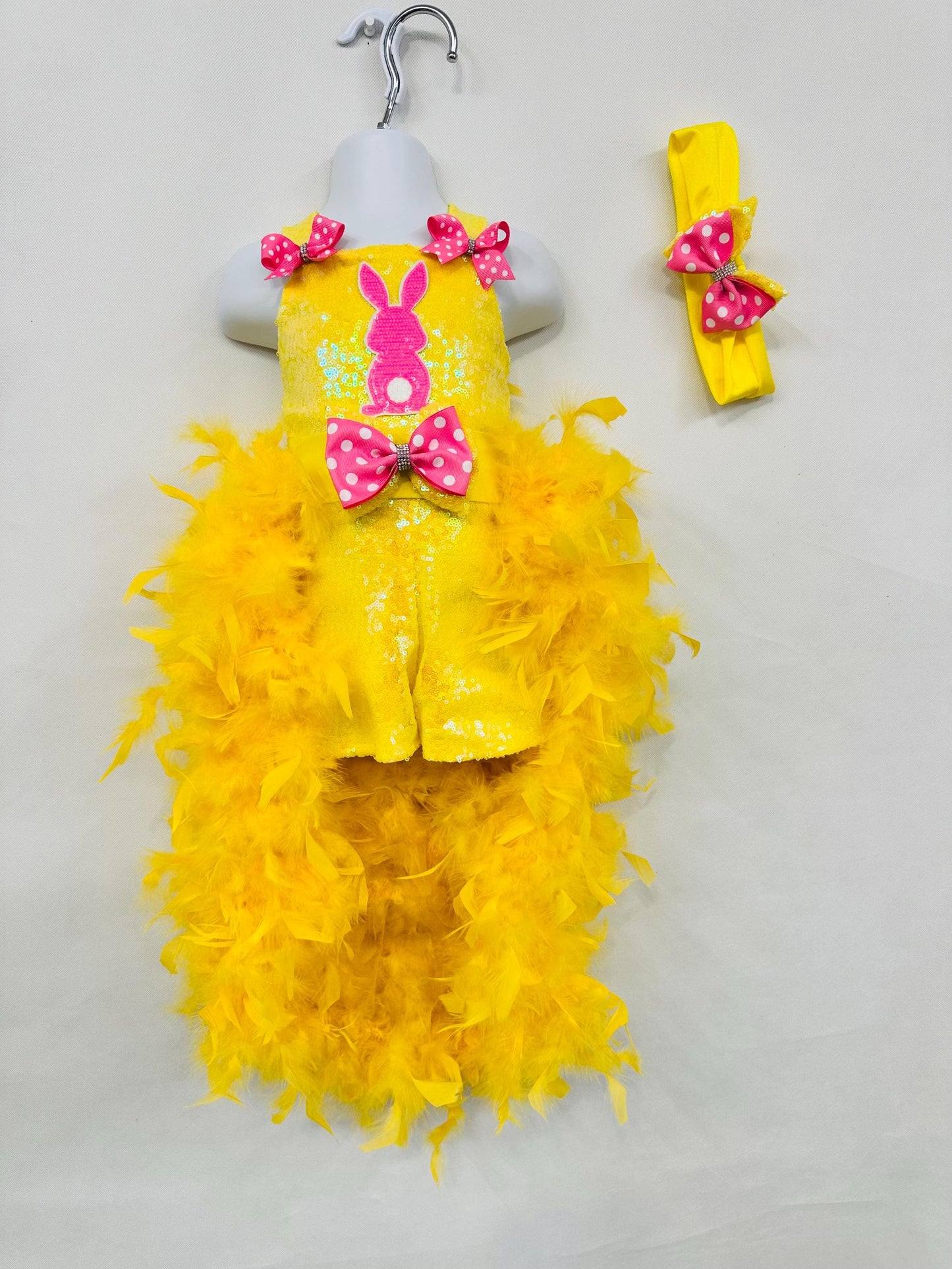 Little Hatching Chick Easter Outfit  Sparkle & Feathers for the Perfect Spring Look! Handmade In the USA by Wholesome Goods Co