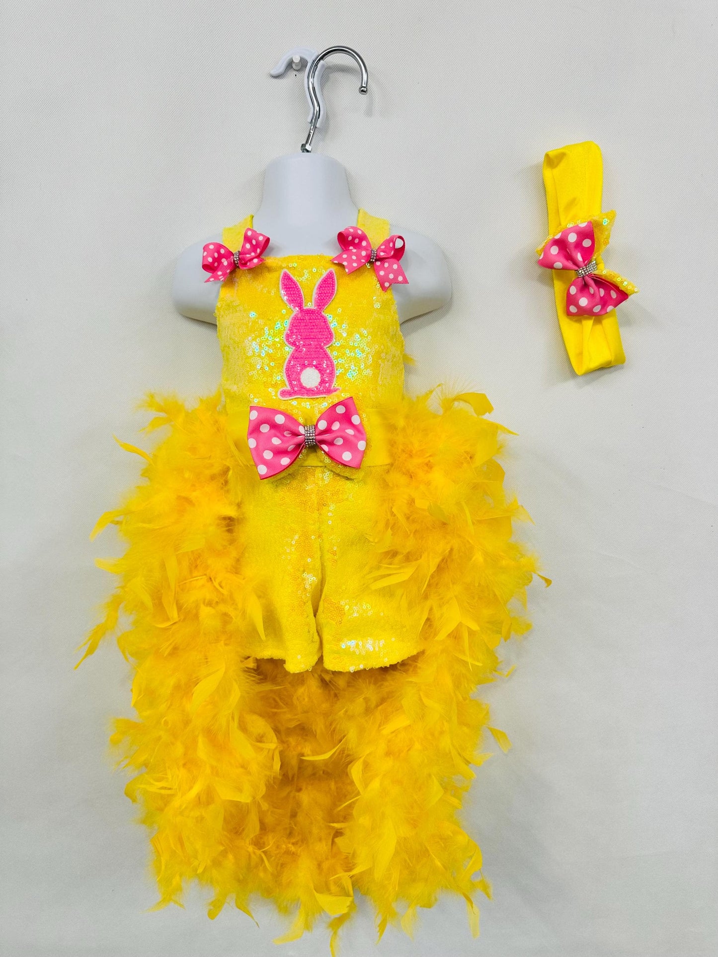 Little Hatching Chick Easter Outfit  Sparkle & Feathers for the Perfect Spring Look! Handmade In the USA by Wholesome Goods Co