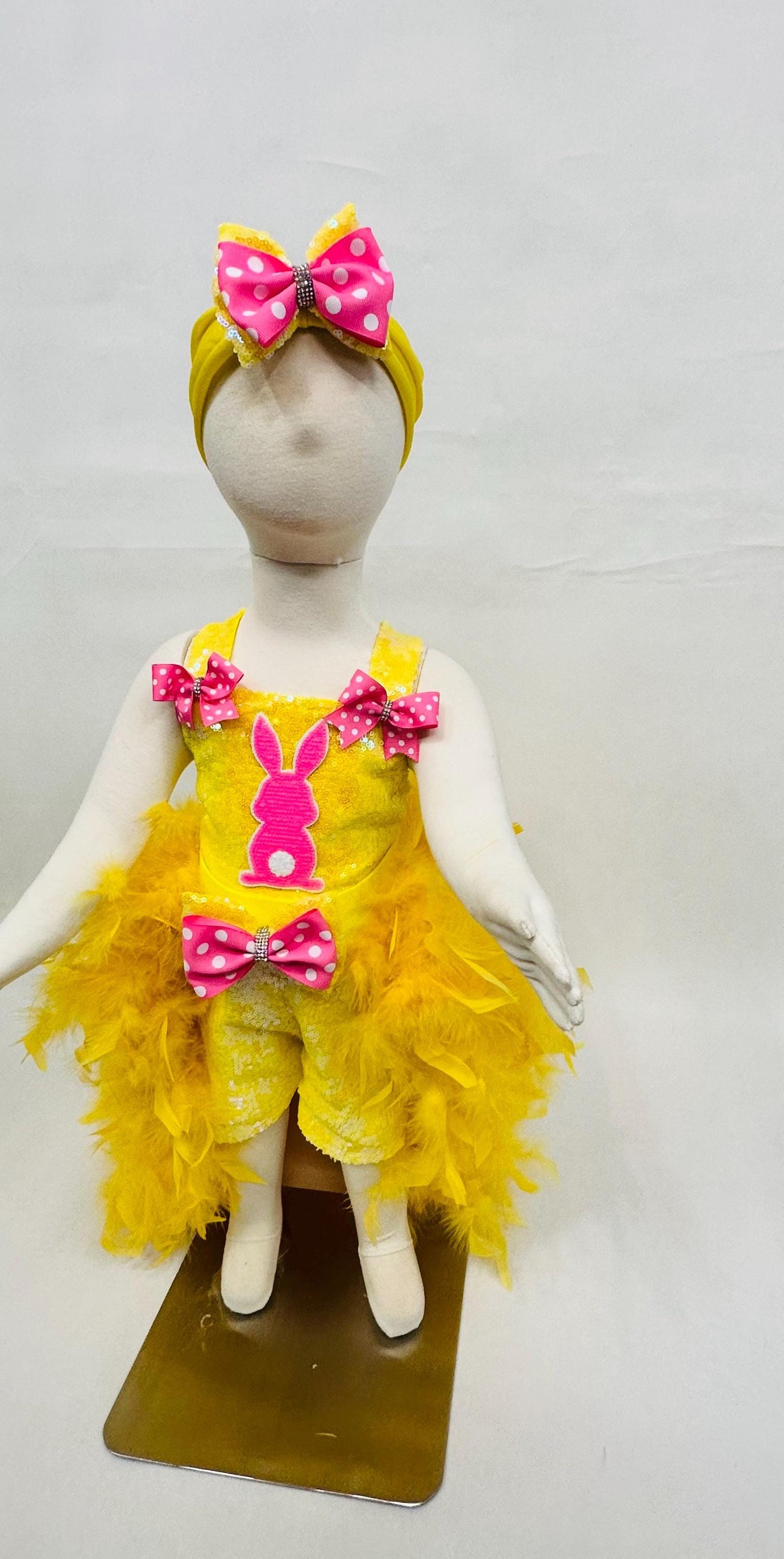 Little Hatching Chick Easter Outfit  Sparkle & Feathers for the Perfect Spring Look! Handmade In the USA by Wholesome Goods Co