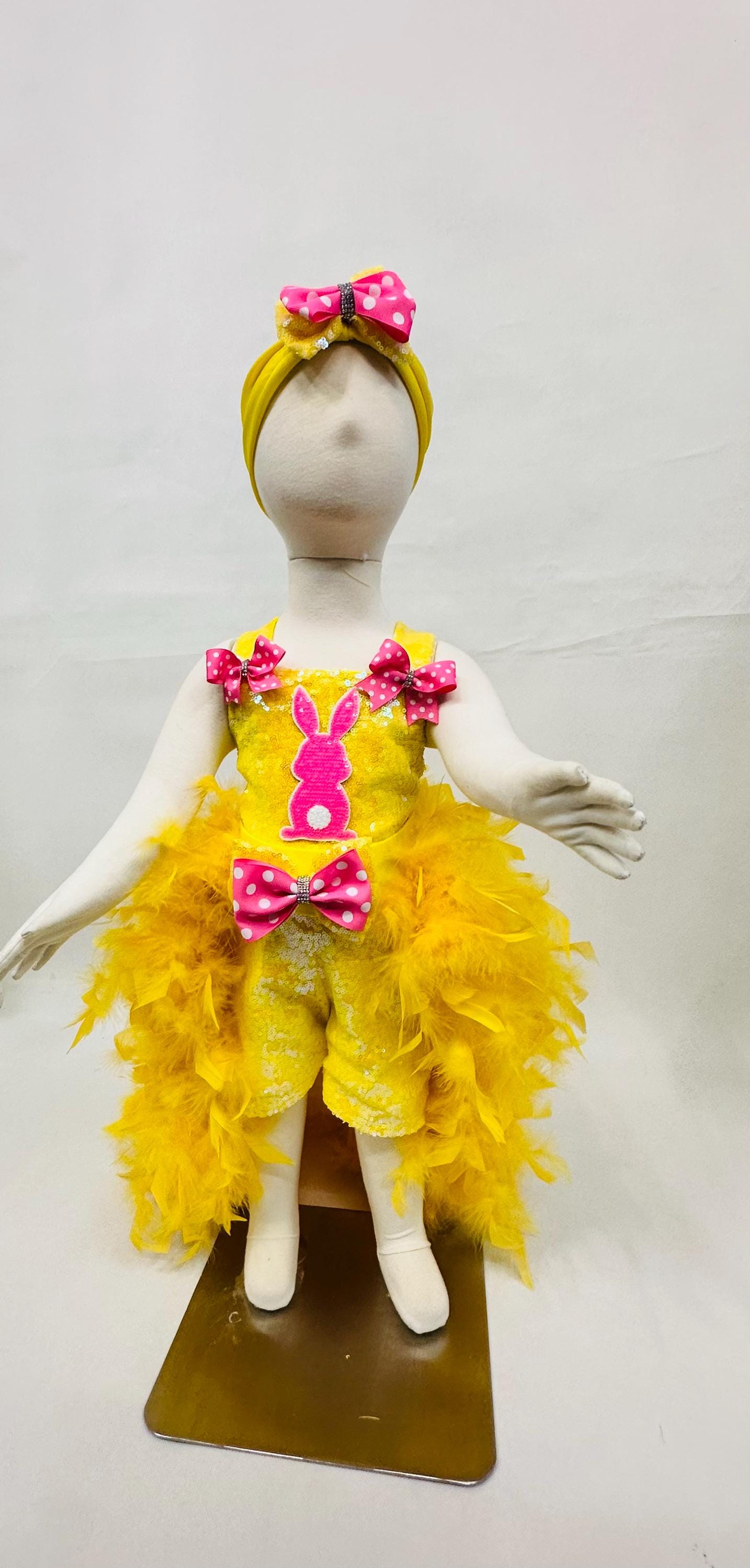 Little Hatching Chick Easter Outfit  Sparkle & Feathers for the Perfect Spring Look! Handmade In the USA by Wholesome Goods Co