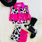 Girls Cow Print Fringe Western Outfit_ Cowgirl Birthday Set (Boots and Hat Sold Separately) |Sizes 0-3M to 20|Rodeo, Pageant, Concert Outfit