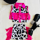 Girls Cow Print Fringe Western Outfit_ Cowgirl Birthday Set (Boots and Hat Sold Separately) |Sizes 0-3M to 20|Rodeo, Pageant, Concert Outfit