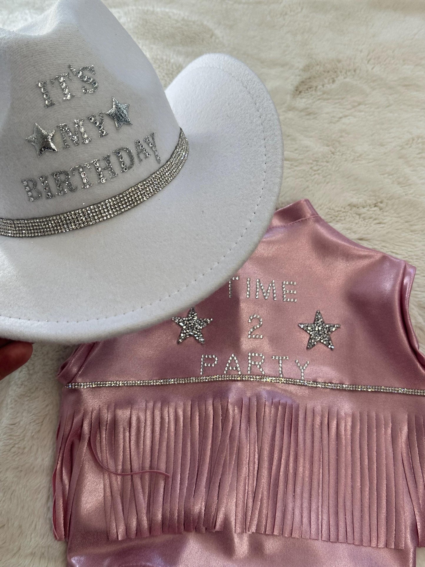Custom Birthday Cowgirl Fringe Set  Personalized Western Birthday Outfit for Girls | Sizes 0-3M to 20 | Hat & Boots Sold Separately