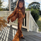 8Cowgirl Couture Fringe Set(InfantJuniors)Matte or Metallic Lycra Mystique|60+ Colors|Boots & Hat Sold Separately. Handmade Wholesome Goods