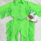 8Cowgirl Couture Fringe Set(InfantJuniors)Matte or Metallic Lycra Mystique|60+ Colors|Boots & Hat Sold Separately. Handmade Wholesome Goods