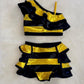 Queen Bee - Metallic Gold Ruffle Dance Set | One Shoulder Crop Top & Shorts | Pageant Outfit | Custom Competition Costume Handmade in USA