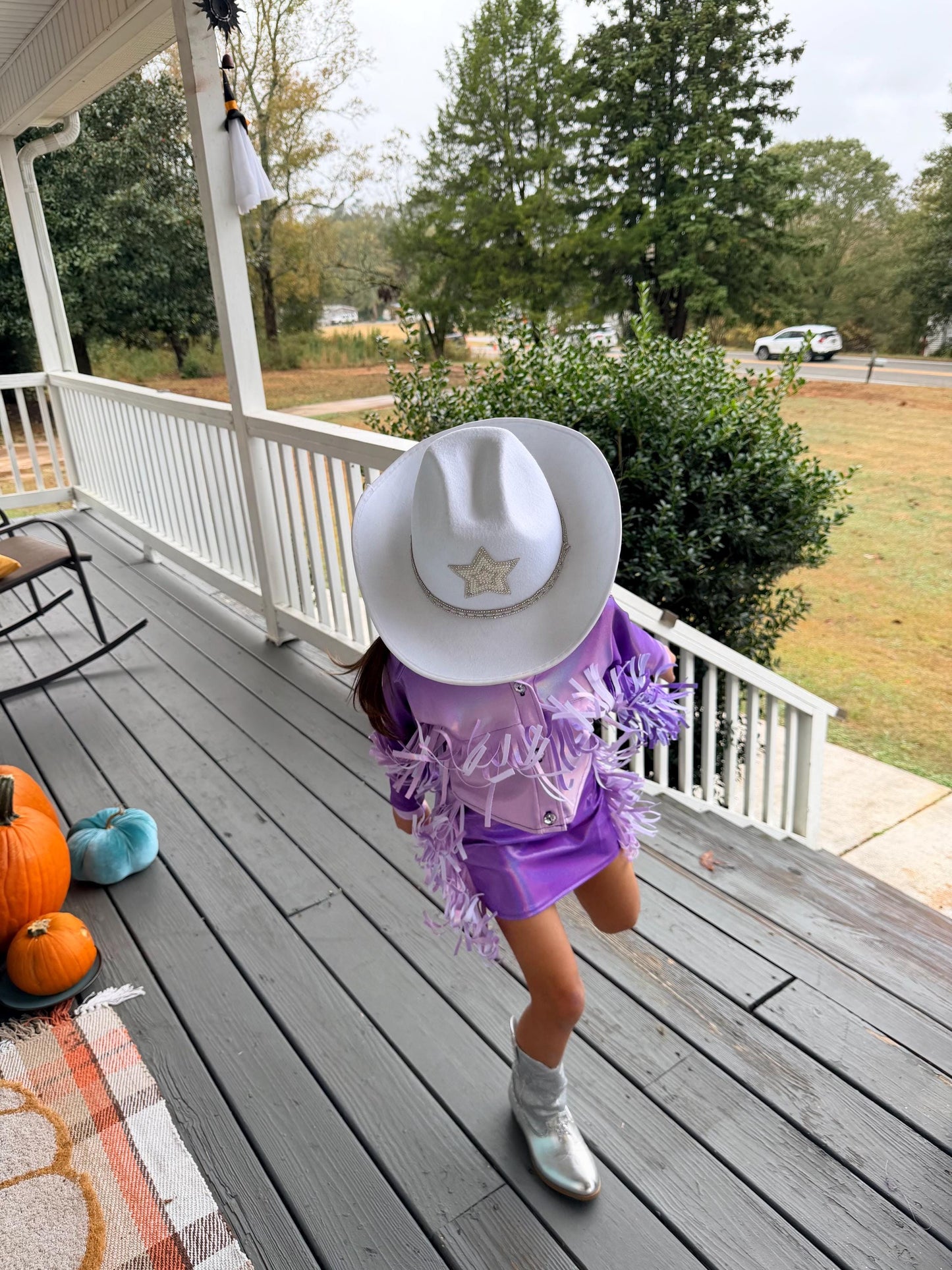 8Cowgirl Couture Fringe Set(InfantJuniors)Matte or Metallic Lycra Mystique|60+ Colors|Boots & Hat Sold Separately. Handmade Wholesome Goods