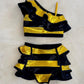 Queen Bee - Metallic Gold Ruffle Dance Set | One Shoulder Crop Top & Shorts | Pageant Outfit | Custom Competition Costume Handmade in USA