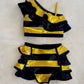Queen Bee - Metallic Gold Ruffle Dance Set | One Shoulder Crop Top & Shorts | Pageant Outfit | Custom Competition Costume Handmade in USA