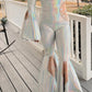Disco Iridescent One Shoulder Bell Bottom Jumpsuit Adult XS-XL | Holographic Disco Dance Costume | Pageant Festival Outfit