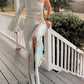 Disco Iridescent One Shoulder Bell Bottom Jumpsuit Adult XS-XL | Holographic Disco Dance Costume | Pageant Festival Outfit