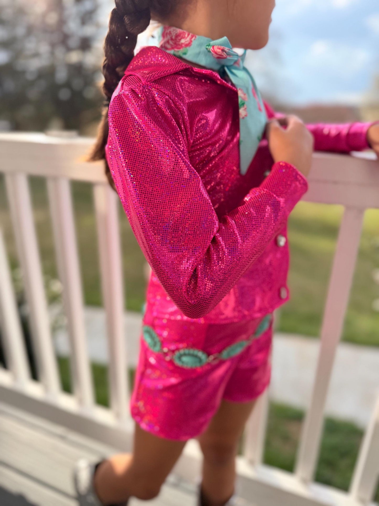 The Wildflower Cowgirl Set  Handmade Western Button Shirt and Shorts | Infant, Toddler, Youth & Adult Sizes |Pageant, Rodeo Western Fashion