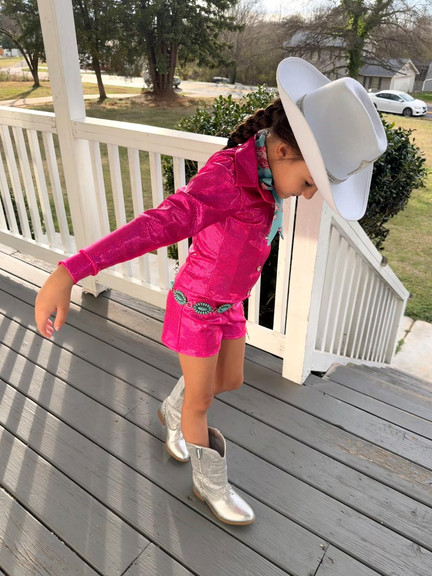 The Wildflower Cowgirl Set  Handmade Western Button Shirt and Shorts | Infant, Toddler, Youth & Adult Sizes |Pageant, Rodeo Western Fashion
