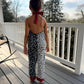 Cruella Inspired Polka Dot Halter Jumpsuit for Kids | Retro Black White Outfit | Toddler Baby to Juniors Handmade
