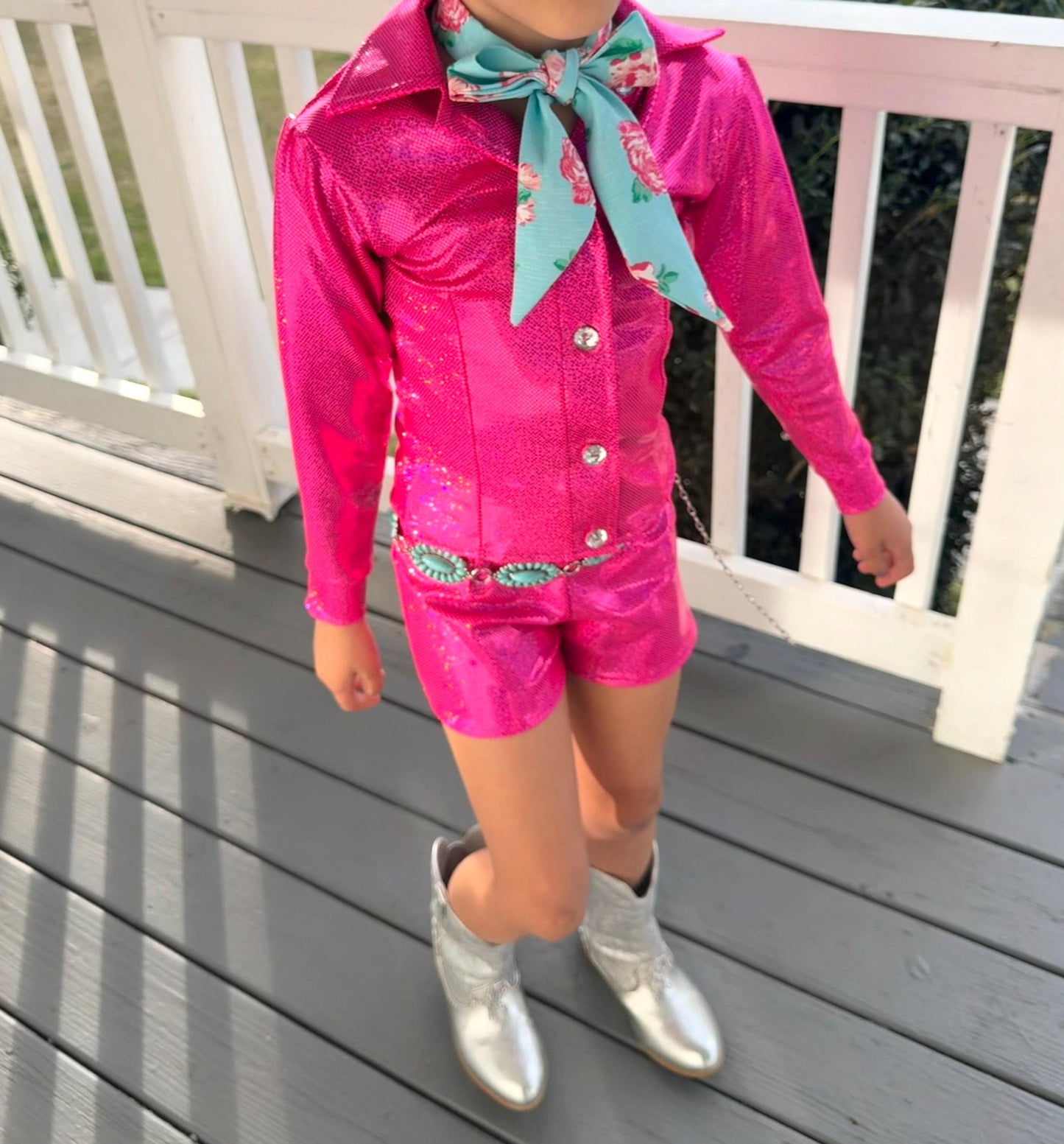 The Wildflower Cowgirl Set  Handmade Western Button Shirt and Shorts | Infant, Toddler, Youth & Adult Sizes |Pageant, Rodeo Western Fashion