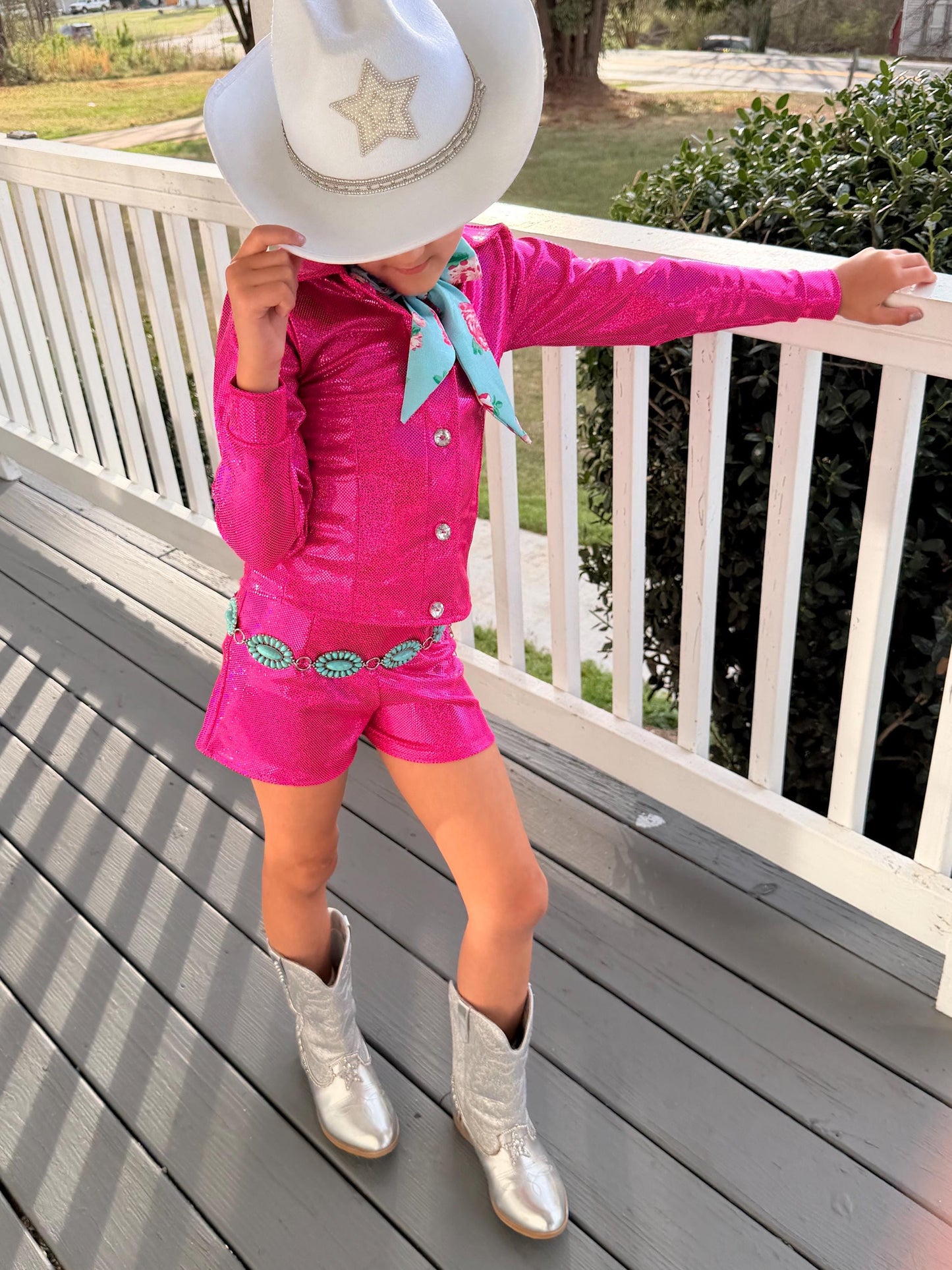 The Wildflower Cowgirl Set  Handmade Western Button Shirt and Shorts | Infant, Toddler, Youth & Adult Sizes |Pageant, Rodeo Western Fashion