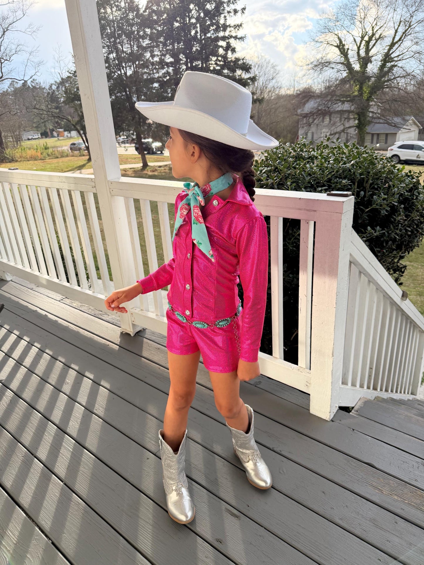 The Wildflower Cowgirl Set  Handmade Western Button Shirt and Shorts | Infant, Toddler, Youth & Adult Sizes |Pageant, Rodeo Western Fashion