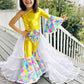2.0 Easter Elegance Kids Jumpsuit with Detachable Train Skirt, Custom Sizes 0-20, Optional Hair Bow, Spring Pageant Outfit Wholesome Goods C