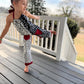 Cruella Inspired Polka Dot Halter Jumpsuit for Kids | Retro Black White Outfit | Toddler Baby to Juniors Handmade
