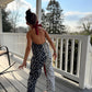 Cruella Inspired Polka Dot Halter Jumpsuit for Kids | Retro Black White Outfit | Toddler Baby to Juniors Handmade