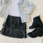 Handmade Boho Chic Fringe Skirt