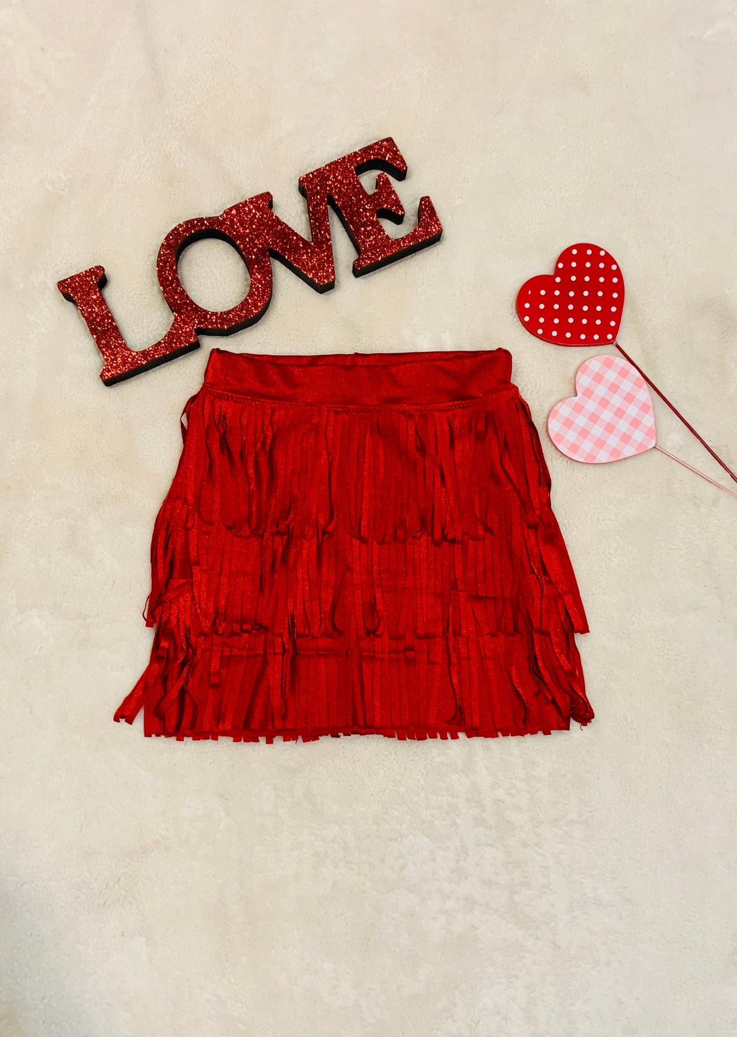 Valentine's Girls Fringe Skirts | Boho Skirts | Western Fringe Skirts| Valentine's outfit